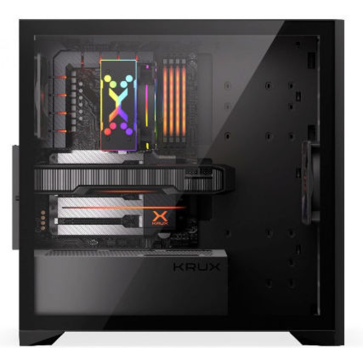 Krux Palum Midi Tower Κουτί Υπολογιστή με Πλαϊνό Παράθυρο Μαύρο