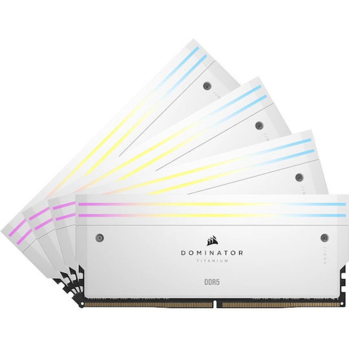 Corsair Dominator Titanium RGB XMP White DDR5 64GB RAM με 4x16GB Modules και Ταχύτητα 6000 για Desktop