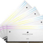 Corsair Dominator Titanium RGB XMP White DDR5 64GB RAM με 4x16GB Modules και Ταχύτητα 6000 για Desktop