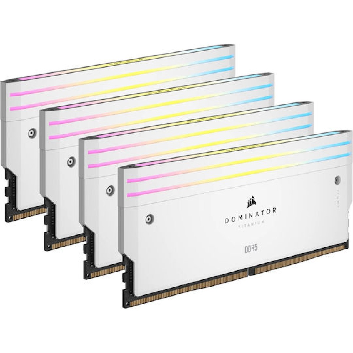 Corsair Dominator Titanium RGB XMP White DDR5 64GB RAM με 4x16GB Modules και Ταχύτητα 6000 για Desktop
