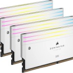 Corsair Dominator Titanium RGB XMP White DDR5 64GB RAM με 4x16GB Modules και Ταχύτητα 6000 για Desktop