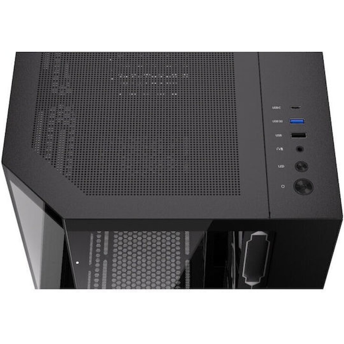 Krux Empero Gaming Midi Tower Κουτί Υπολογιστή με Πλαϊνό Παράθυρο και ARGB Φωτισμό Μαύρο