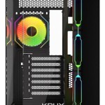 Krux Empero Gaming Midi Tower Κουτί Υπολογιστή με Πλαϊνό Παράθυρο και ARGB Φωτισμό Μαύρο