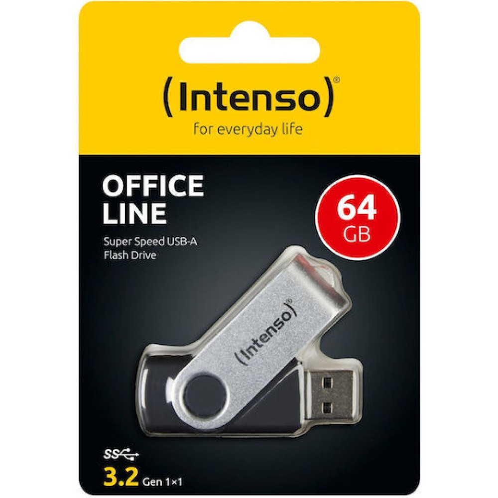 Intenso 64GB USB 3.2 Stick Ασημί