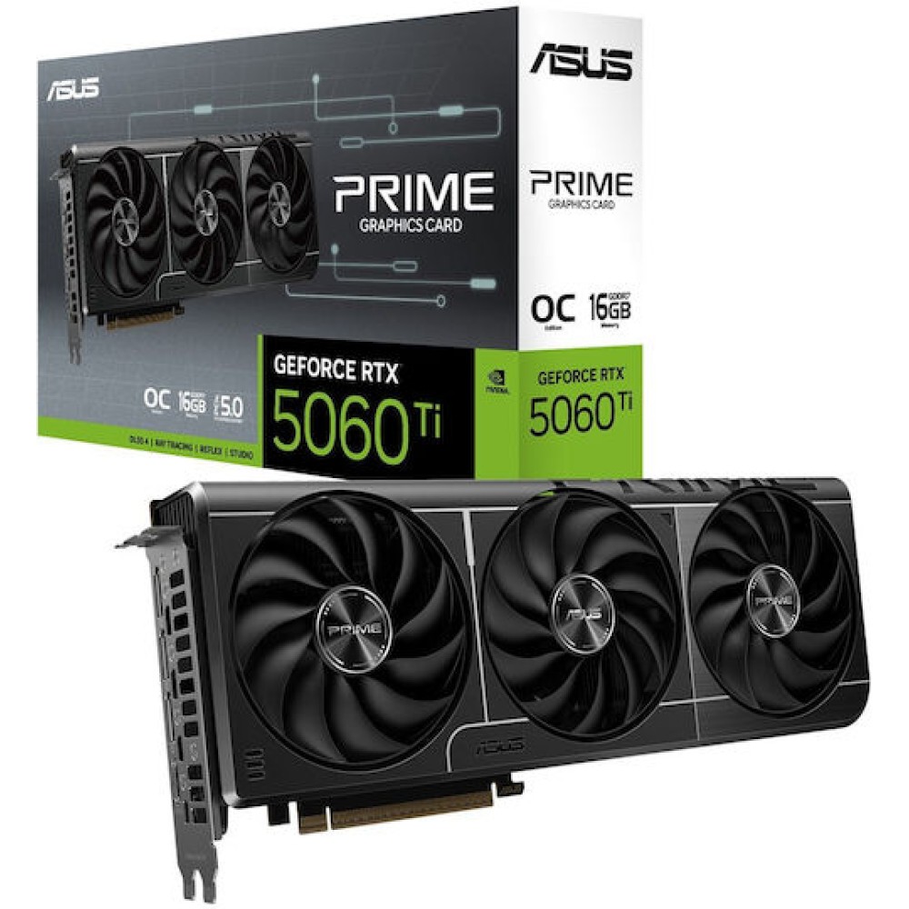 Asus GeForce RTX 5060 Ti 16GB GDDR7 Prime OC Κάρτα Γραφικών