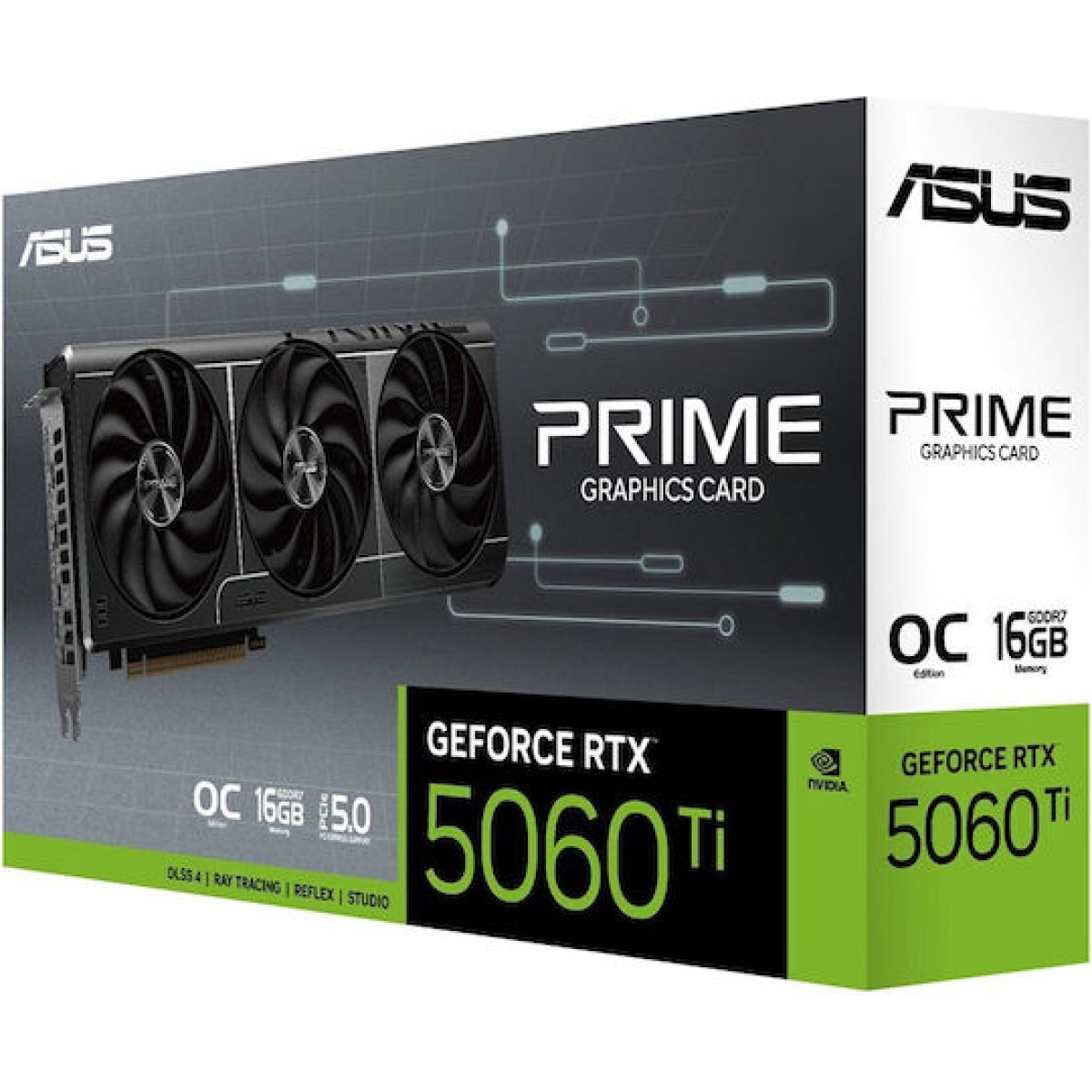 Asus GeForce RTX 5060 Ti 16GB GDDR7 Prime OC Κάρτα Γραφικών