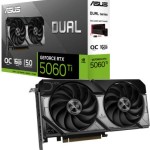 Asus GeForce RTX 5060 Ti 16GB GDDR7 Dual OC Κάρτα Γραφικών