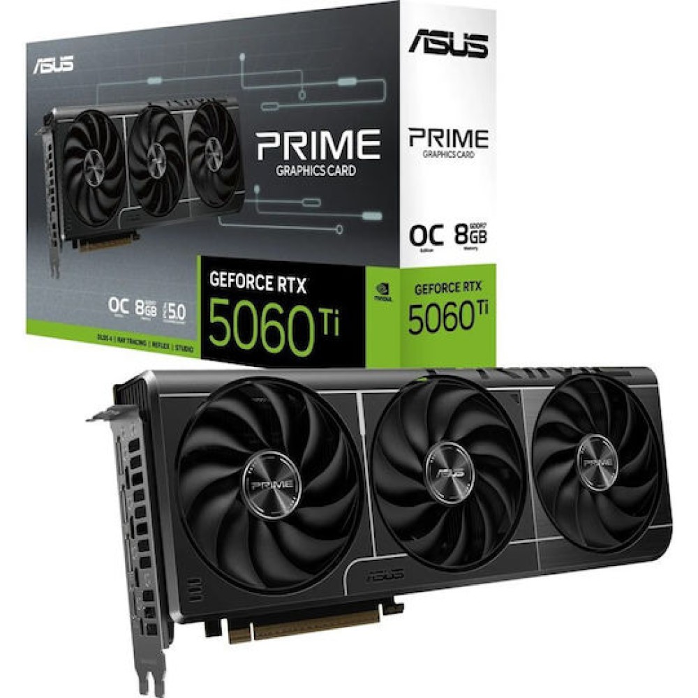 Asus GeForce RTX 5060 Ti 8GB GDDR7 Prime OC Edition Κάρτα Γραφικών