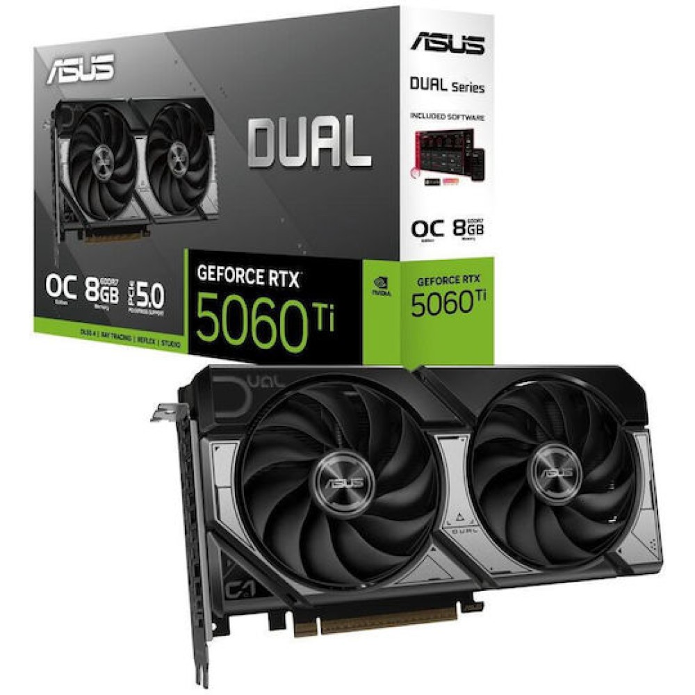 Asus GeForce RTX 5060 Ti 8GB GDDR7 Dual OC Κάρτα Γραφικών