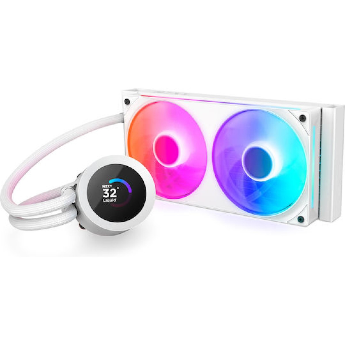 NZXT Kraken Plus RGB Υδρόψυξη Επεξεργαστή Διπλού Ανεμιστήρα 120mm για Socket AM4/AM5/1700/1200/115x Λευκή