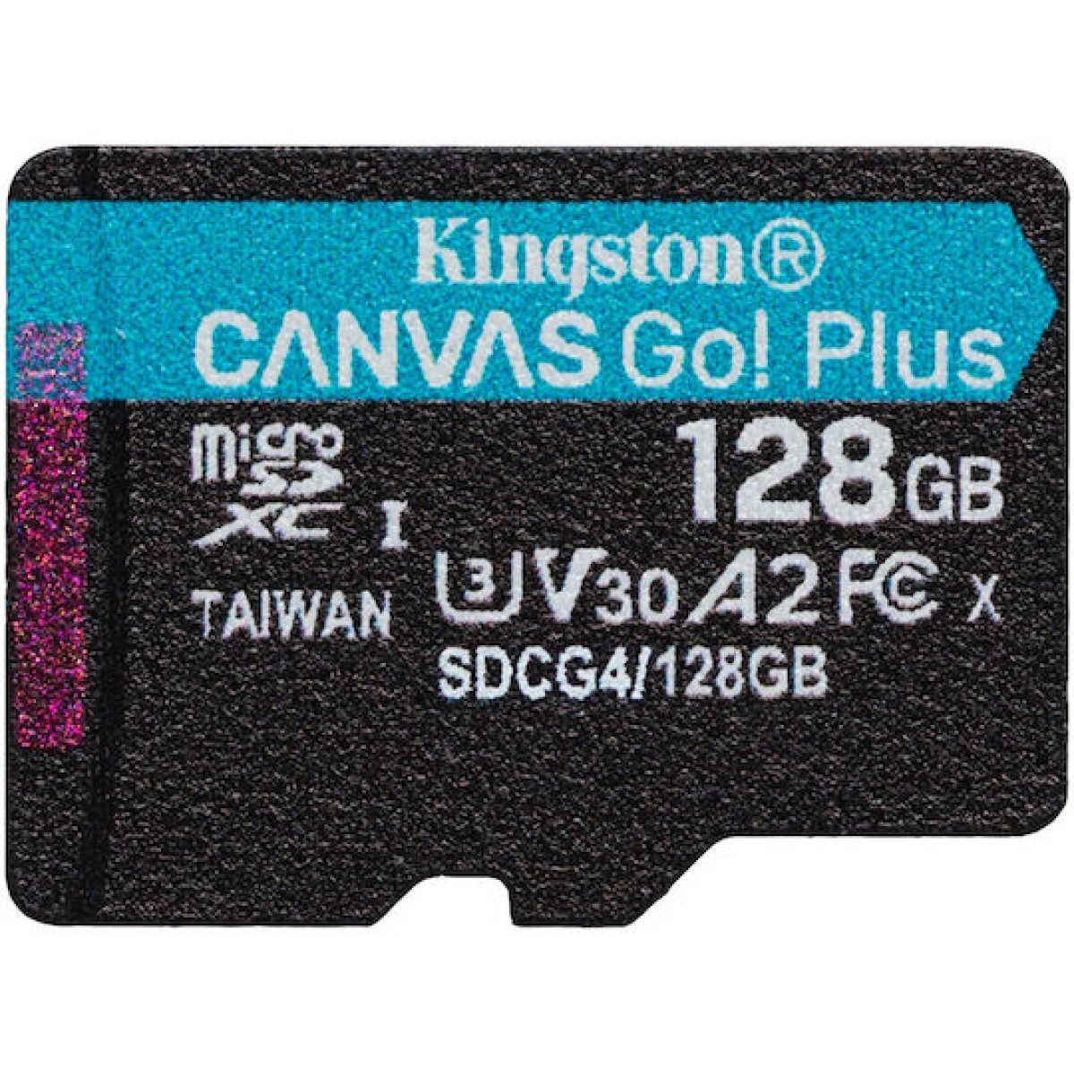 Kingston Canvas Go Plus microSDXC 128GB Class 10 U3 A2 UHS-I με αντάπτορα