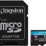 Kingston Canvas Go Plus SDXC 512GB Class 10 U3 V30 A2 UHS-I με αντάπτορα