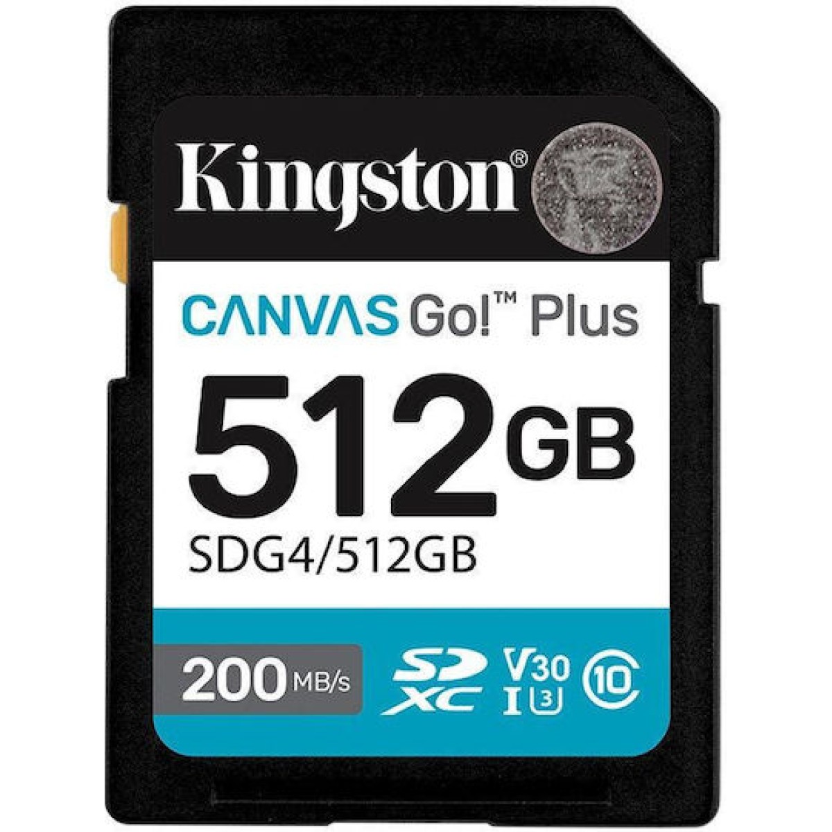 Kingston Canvas Go Plus SDXC 512GB Class 10 U3 V30 UHS-I με αντάπτορα
