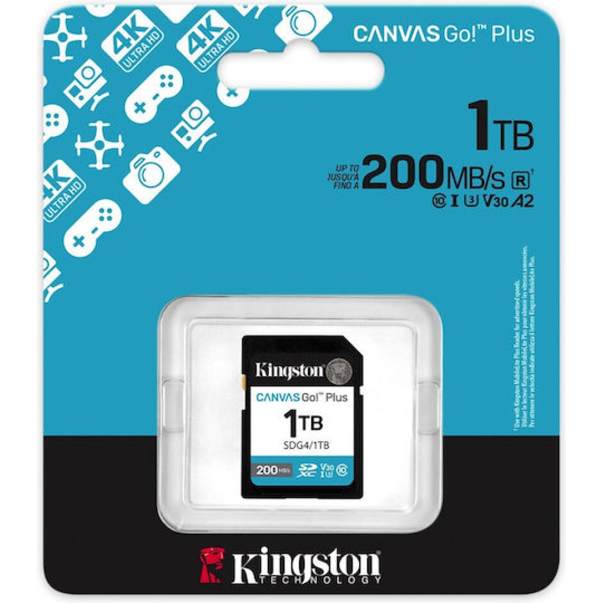 Kingston Canvas Go Plus microSDXC 1.0TB Class 10 U3 V30 UHS-I με αντάπτορα
