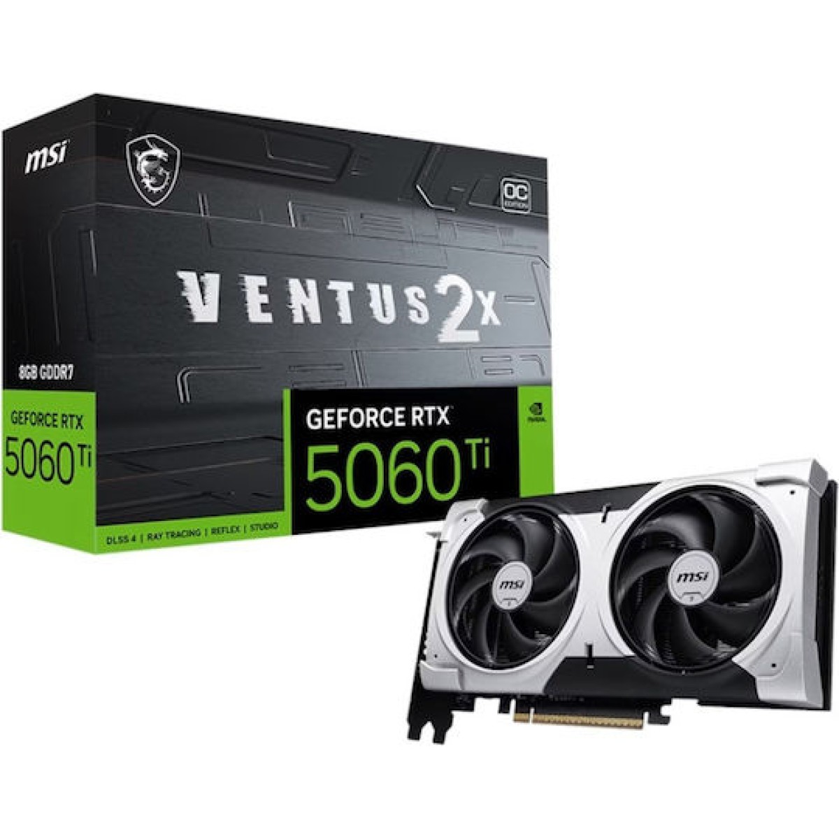 MSI GeForce RTX 5060 Ti 16GB GDDR7 Ventus 2X OC Κάρτα Γραφικών