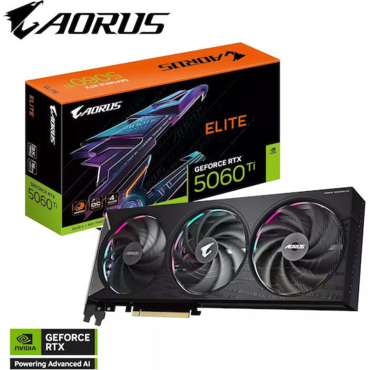 Gigabyte GeForce RTX 5060 Ti 16GB GDDR7 Aorus Elite Κάρτα Γραφικών