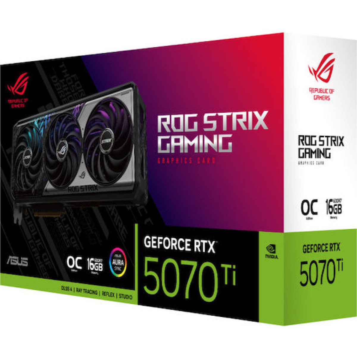 Asus GeForce RTX 5070 Ti 16GB GDDR7 ROG Strix OC Edition Κάρτα Γραφικών