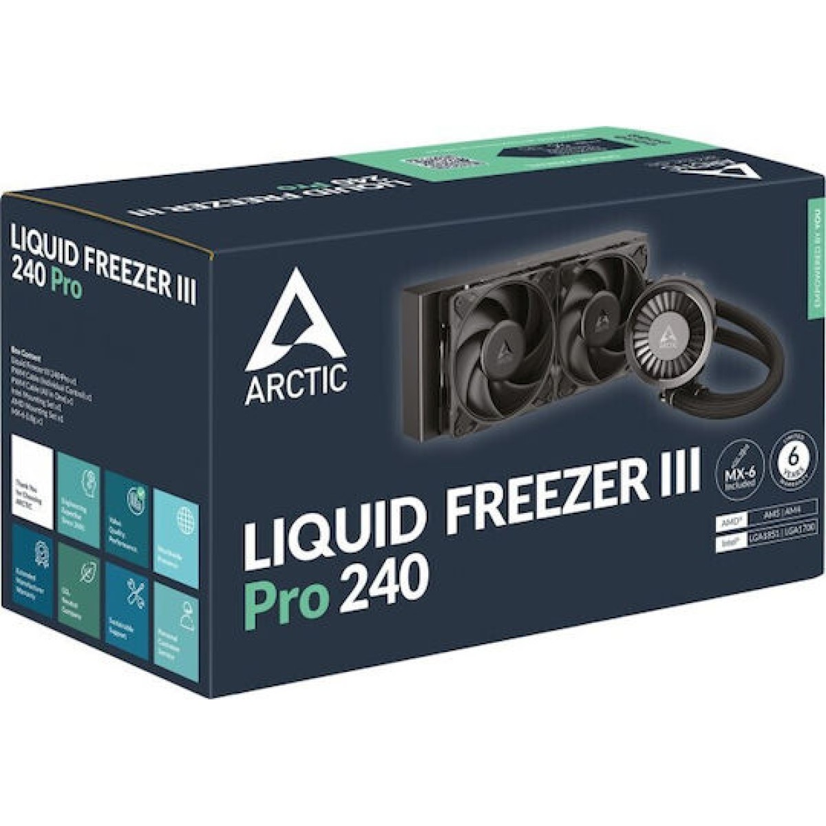 Arctic Freezer III Pro 240 Ψύκτρα Επεξεργαστή Διπλού Ανεμιστήρα για Socket 1700/1851/AM4/AM5