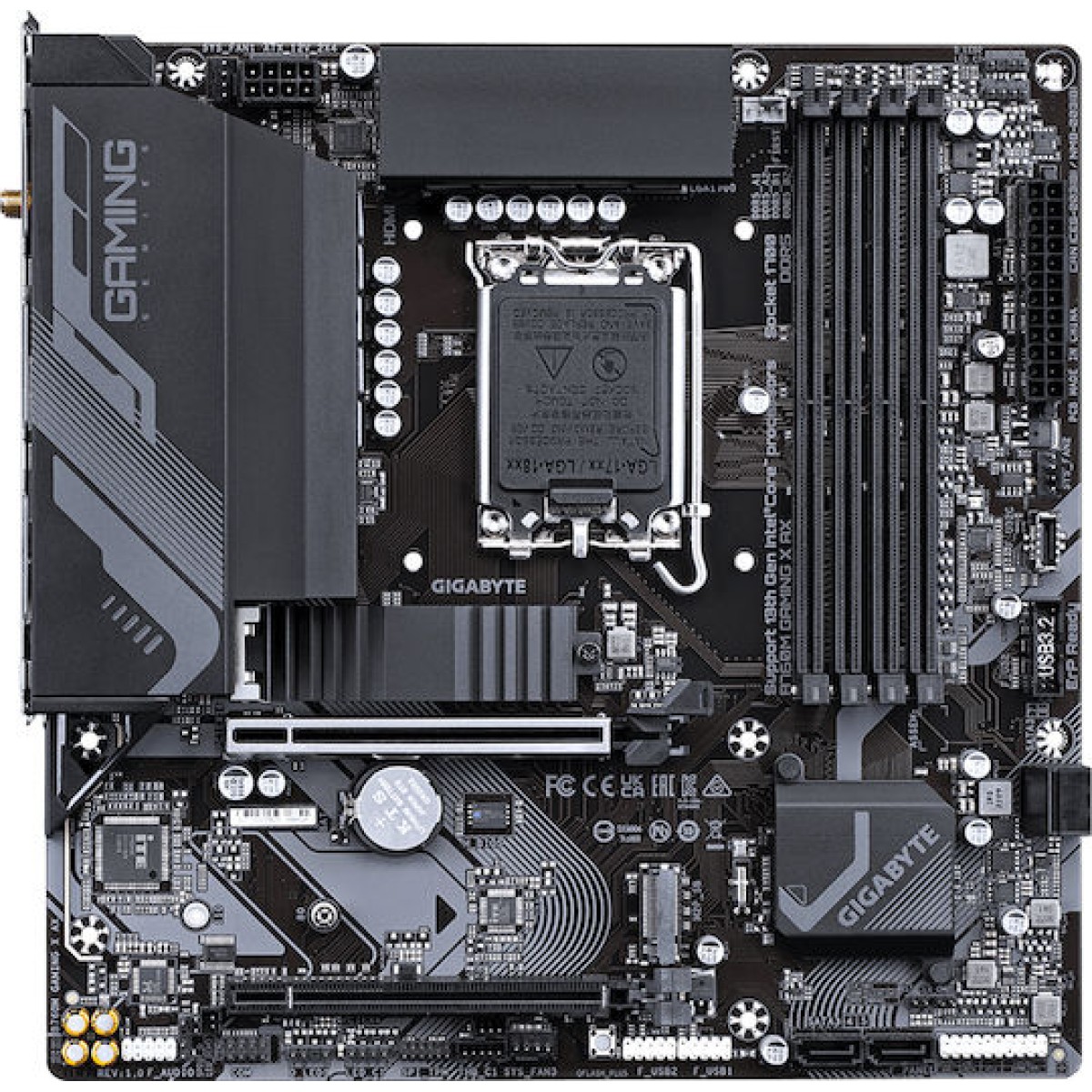 Gigabyte B760M Gaming X AX Wi-Fi Motherboard Micro ATX με Intel 1700 Socket