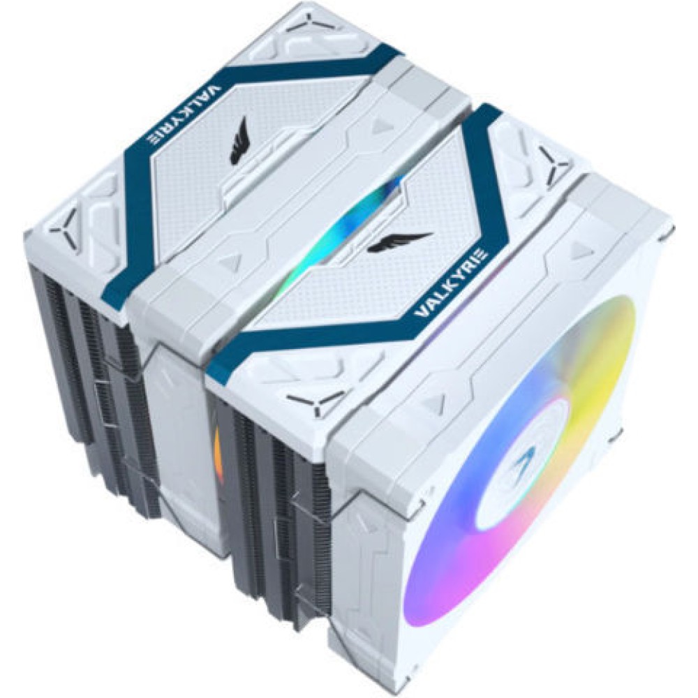 Valkyrie Vind 125 DL Ψύκτρα Επεξεργαστή Διπλού Ανεμιστήρα για Socket AM4/AM5/1200/1700 με ARGB Φωτισμό Λευκή