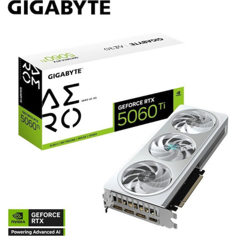 Gigabyte GeForce RTX 5060 Ti 8GB GDDR7 Aero OC White Κάρτα Γραφικών