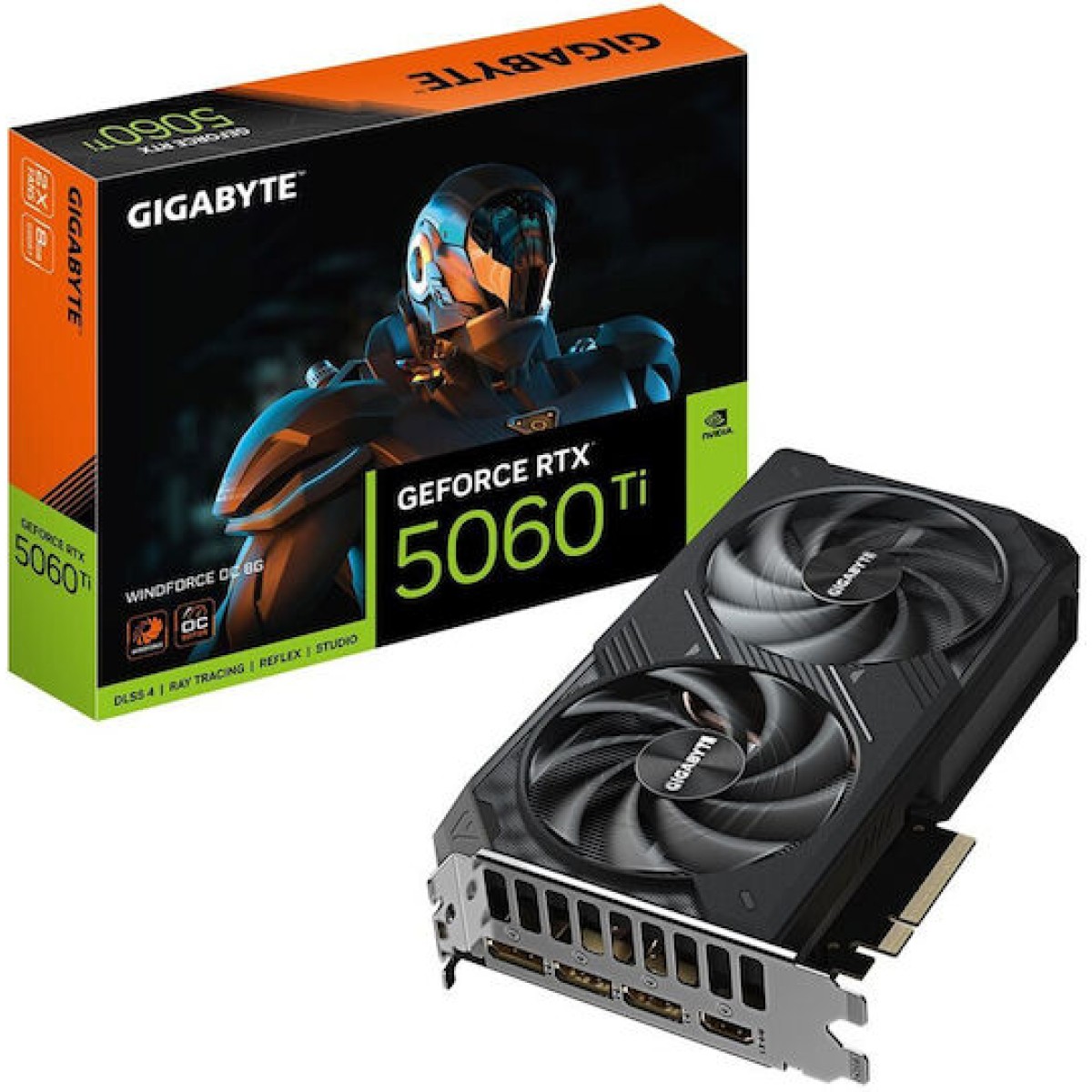 Gigabyte GeForce RTX 5060 Ti 8GB GDDR7 Windforce OC Κάρτα Γραφικών