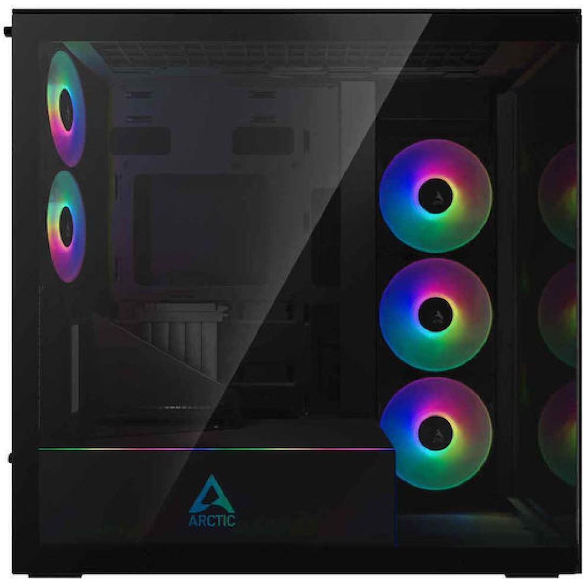 Arctic Xtender VG Mirror Midi Tower Κουτί Υπολογιστή με Πλαϊνό Παράθυρο Μαύρο