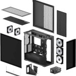 Arctic Xtender VG Mirror Midi Tower Κουτί Υπολογιστή με Πλαϊνό Παράθυρο Μαύρο