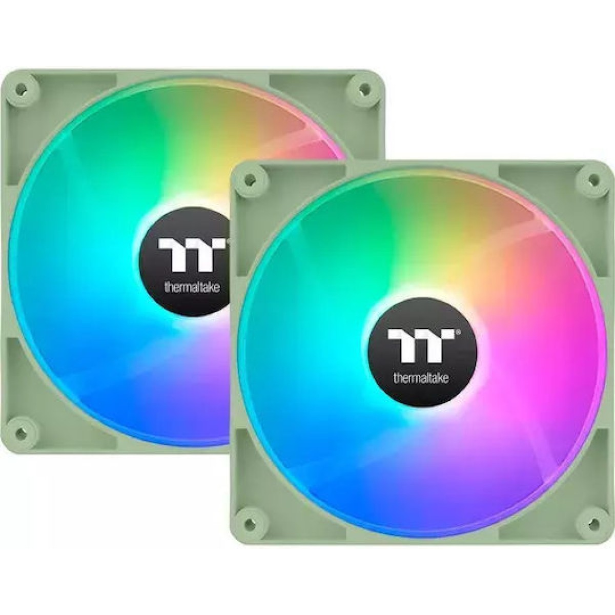 Thermaltake CT140 Case Fan με ARGB Φωτισμό και Σύνδεση 4-Pin PWM 2τμχ Matcha Green