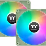 Thermaltake CT140 Case Fan με ARGB Φωτισμό και Σύνδεση 4-Pin PWM 2τμχ Matcha Green