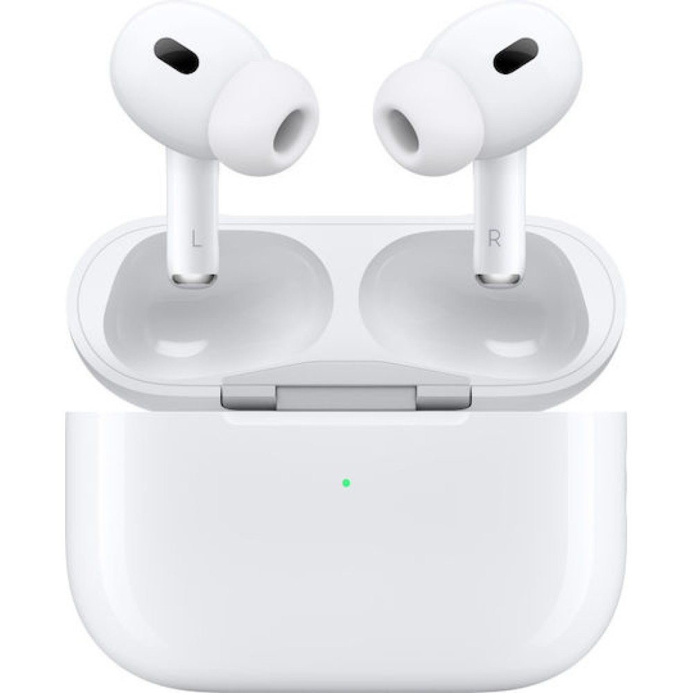 Apple AirPods Pro 2 με MagSafe Charging Case (USB‑C) In-ear Bluetooth Handsfree Ακουστικά με Αντοχή στον Ιδρώτα και Θήκη Φόρτισης Λευκά