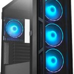 Chieftec APEX Gaming Midi Tower Κουτί Υπολογιστή με Πλαϊνό Παράθυρο και RGB Φωτισμό Μαύρο