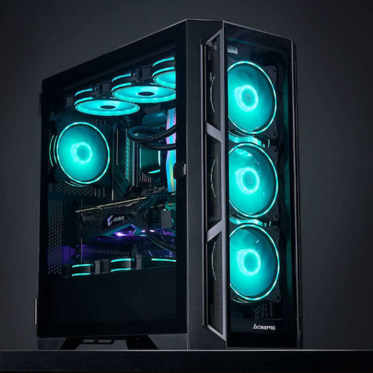 Chieftec APEX Gaming Midi Tower Κουτί Υπολογιστή με Πλαϊνό Παράθυρο και RGB Φωτισμό Μαύρο