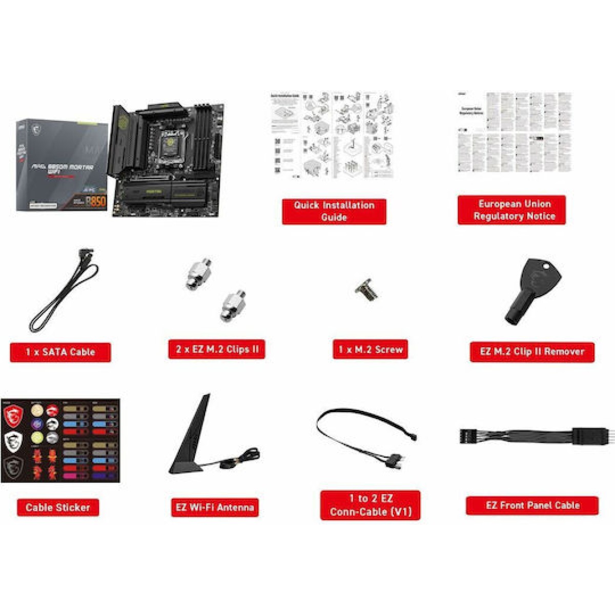 MSI MAG B850M Mortar Wifi Motherboard Micro ATX με AMD AM5 Socket 7E61-001R