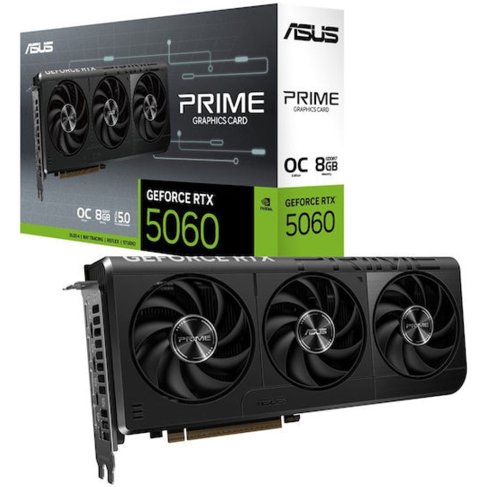 Asus GeForce RTX 5060 8GB GDDR7 Prime OC Κάρτα Γραφικών