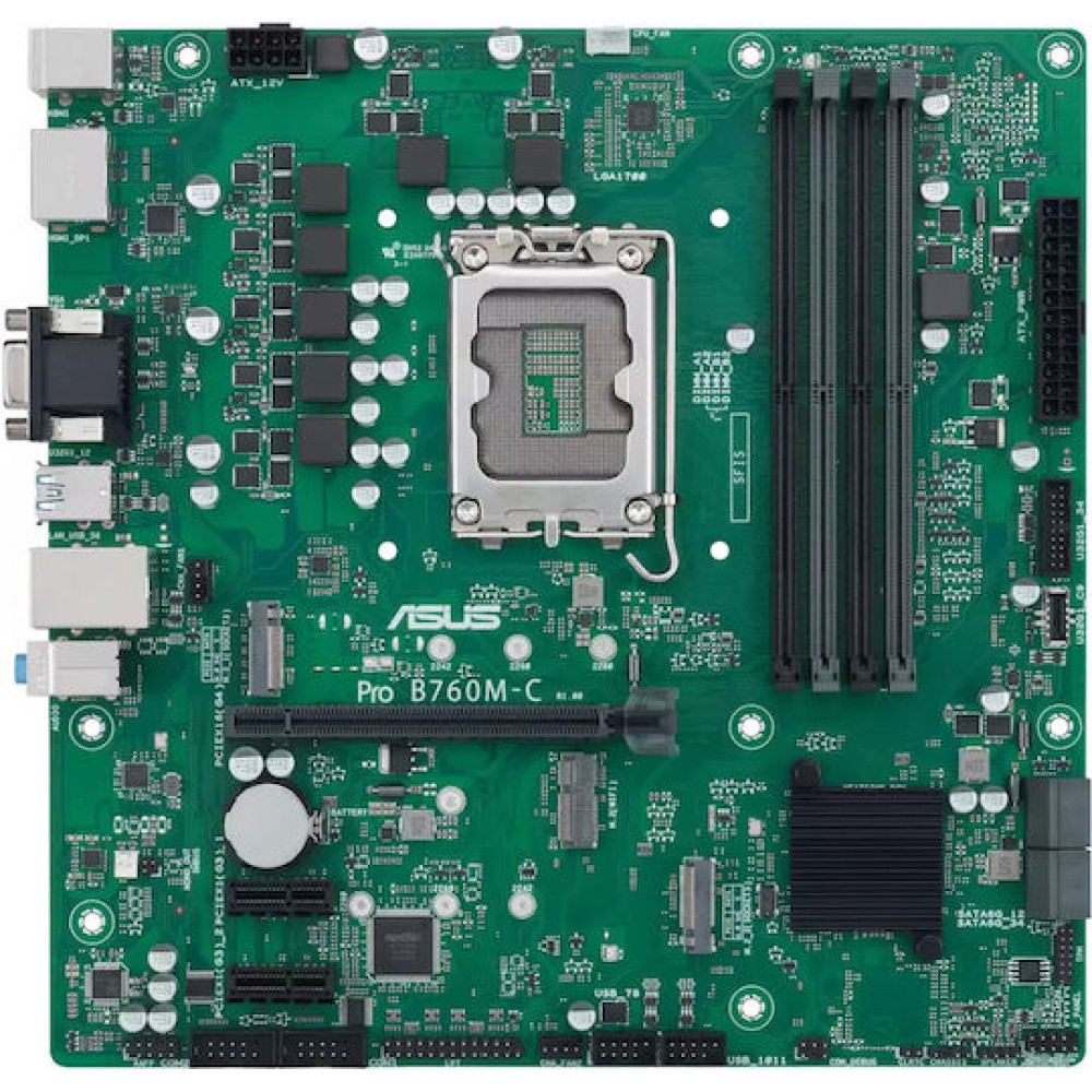 Asus Pro B760M-C-CSM Motherboard Micro ATX με Intel 1700 Socket