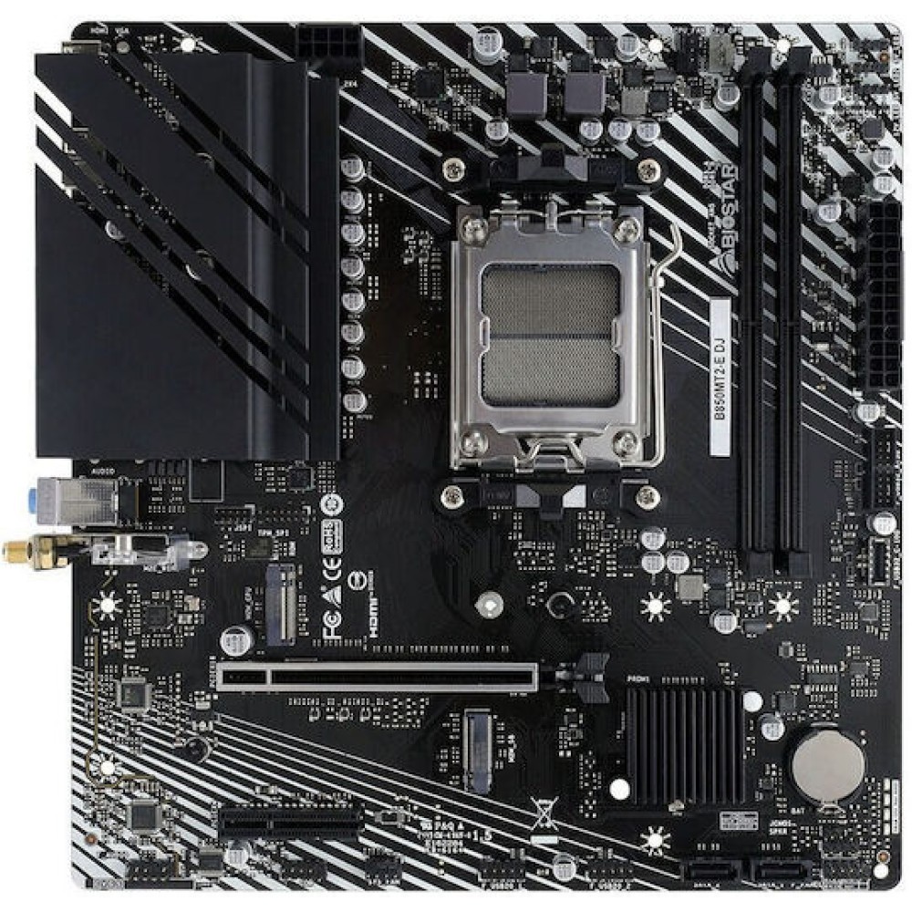 Biostar B850 Wi-Fi Motherboard Micro ATX με AMD AM5 Socket B850MT2-E DJ