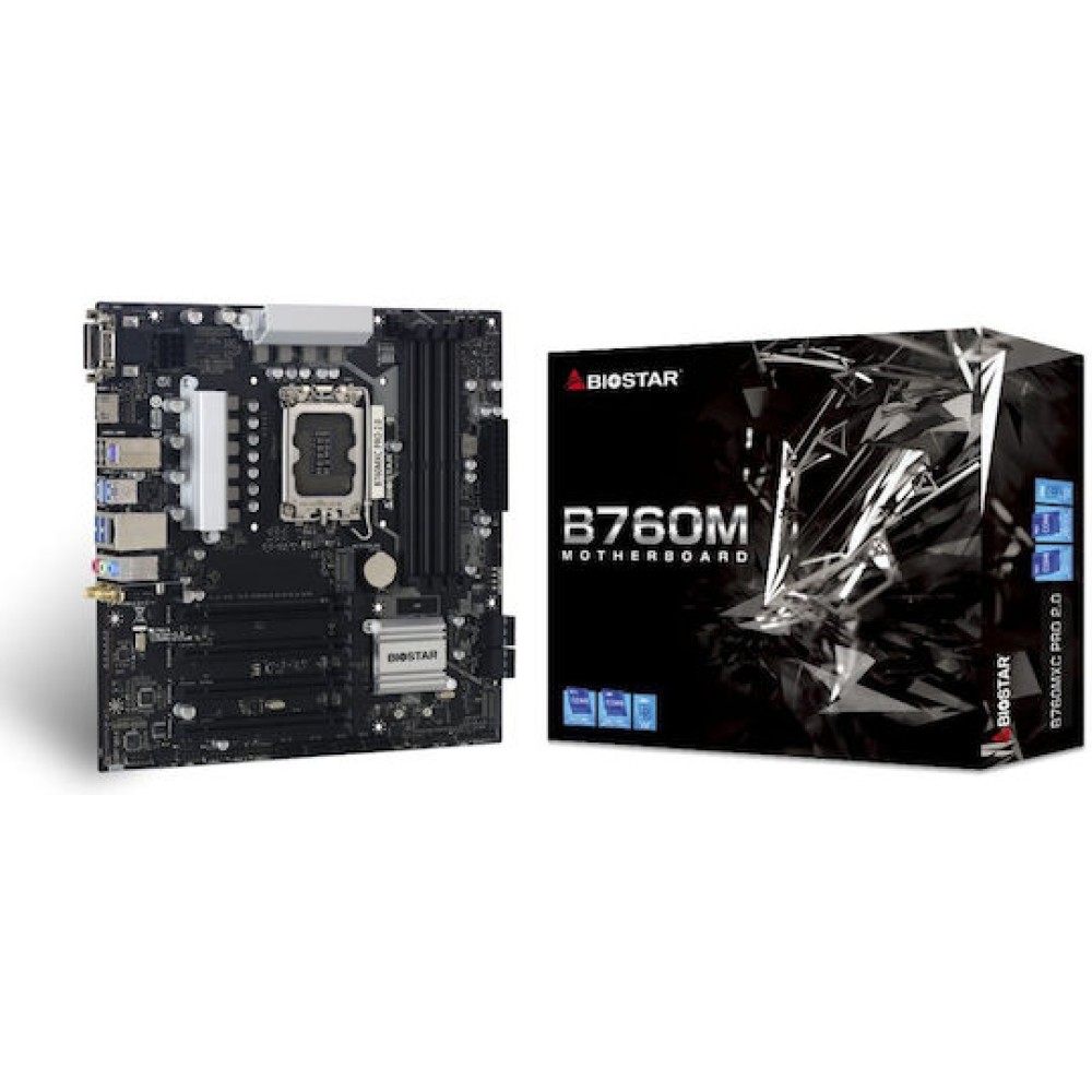 Biostar B760MXC PRO 2.0 v6.0 Wi-Fi Motherboard Micro ATX με Intel 1700 Socket