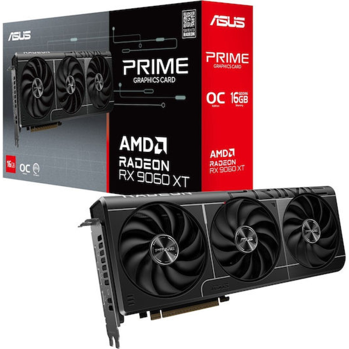Asus Radeon RX 9060 XT 16GB GDDR6 Prime OC Edition Κάρτα Γραφικών