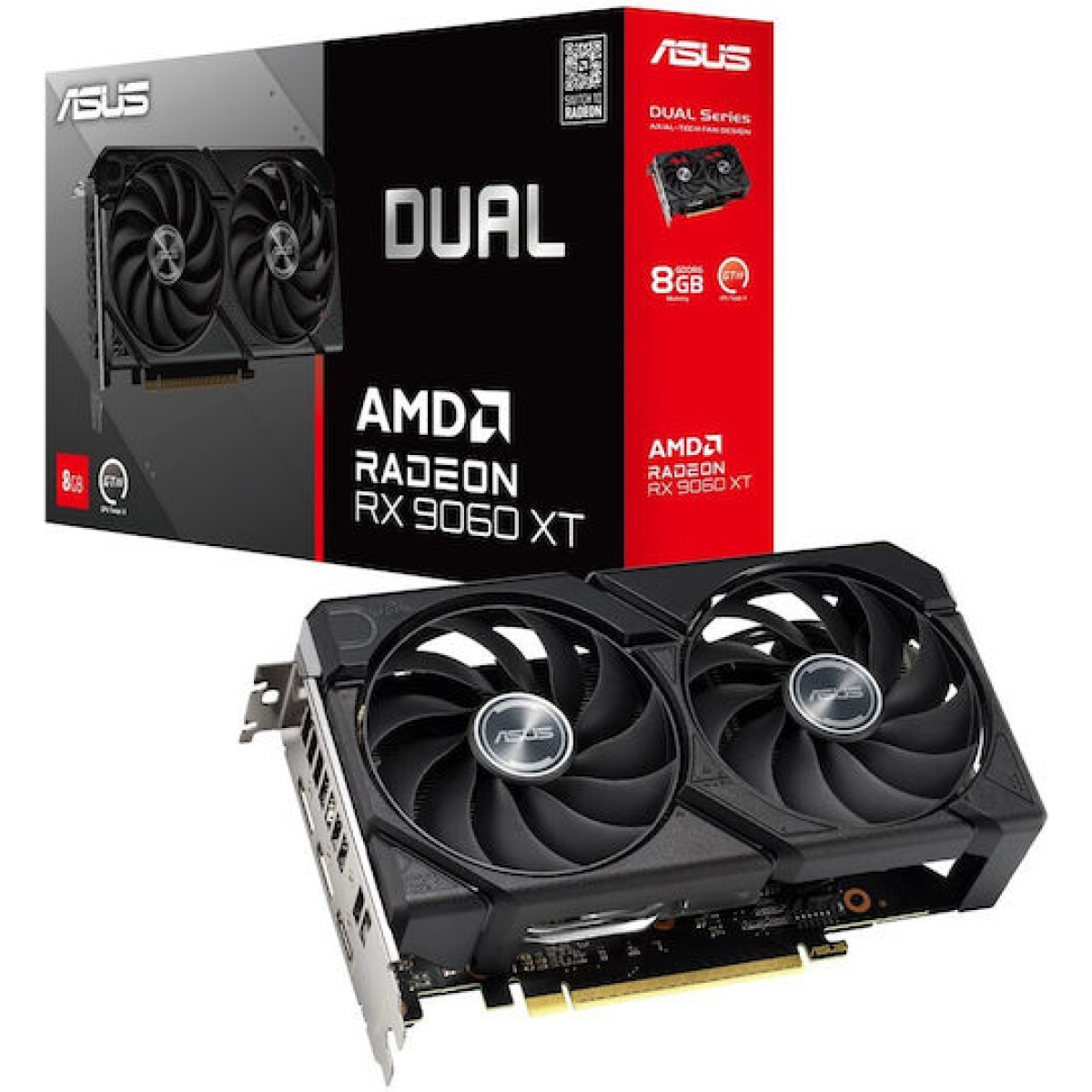 Asus Radeon RX 9060 XT 8GB GDDR6 Dual Κάρτα Γραφικών