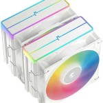 Deepcool AG620 WH ARGB V2 Ψύκτρα Επεξεργαστή Διπλού Ανεμιστήρα για Socket AM4/AM5/1200/115x/1700 Λευκή