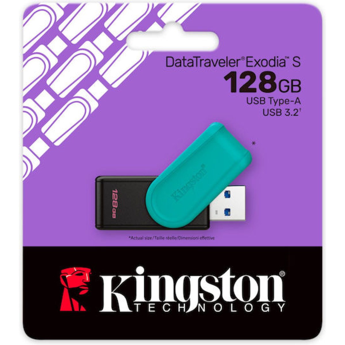 Kingston Datatraveler 128GB USB 3.2 Stick Τιρκουάζ