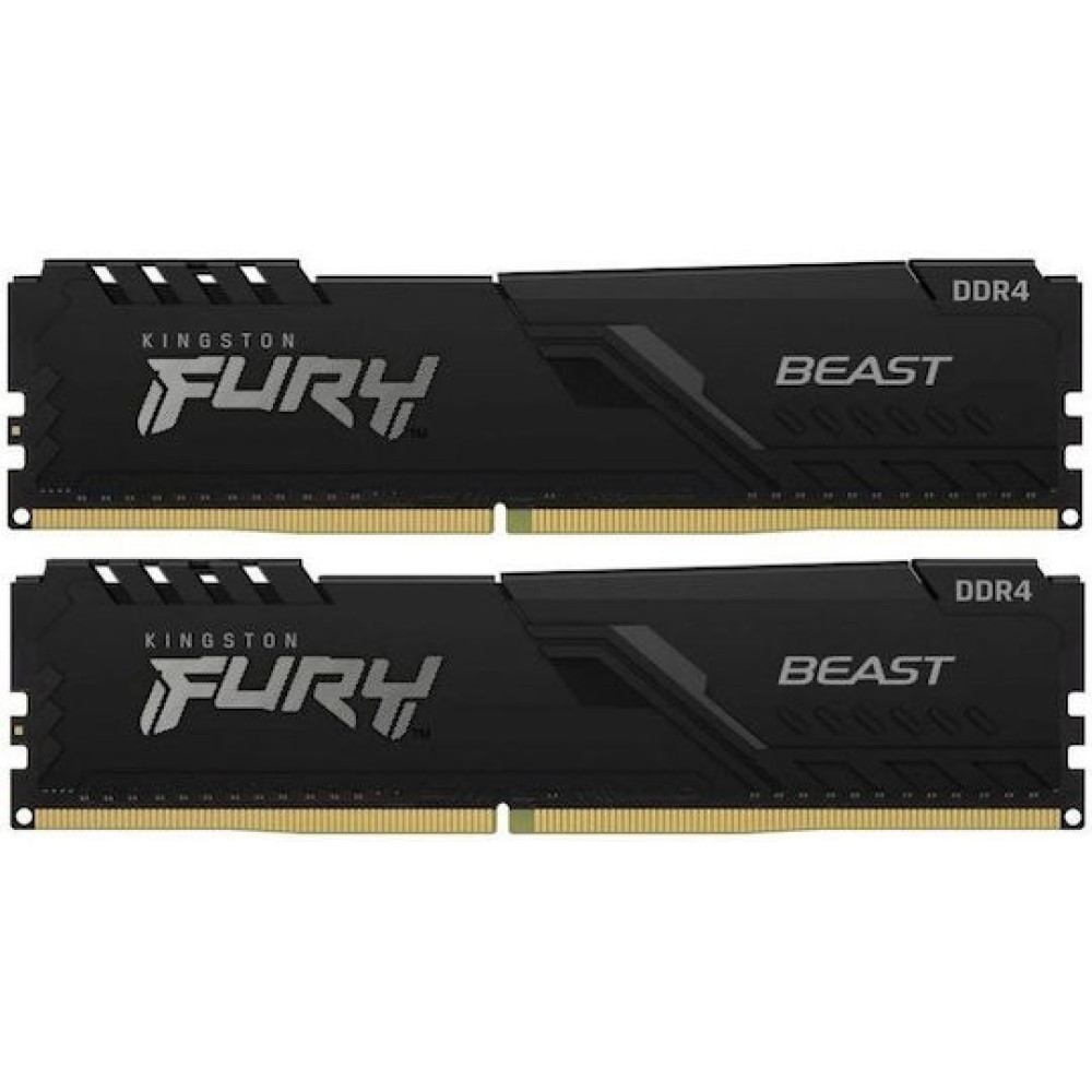 Kingston Fury Beast DDR4 64GB RAM με 2x32GB Modules και Ταχύτητα 3200 για Desktop