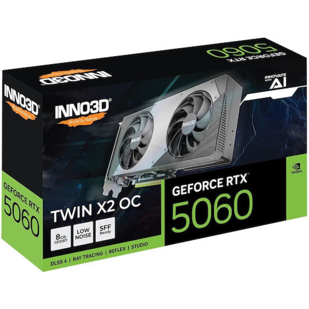 Inno 3D GeForce RTX 5060 8GB GDDR7 TWIN X2 OC Κάρτα Γραφικών