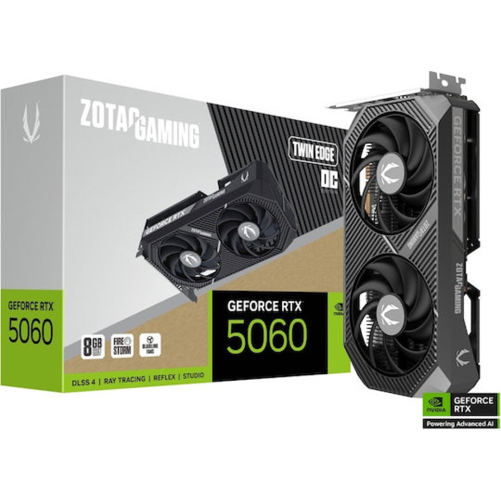 Zotac GeForce RTX 5060 8GB GDDR7 Twin Edge OC Κάρτα Γραφικών