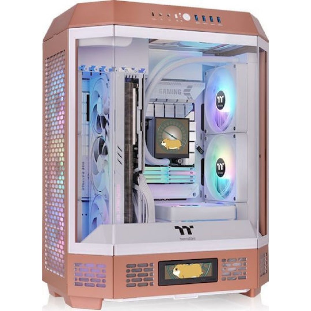 Thermaltake The Tower 600 Midi Tower Κουτί Υπολογιστή με Πλαϊνό Παράθυρο Mocha Mousse