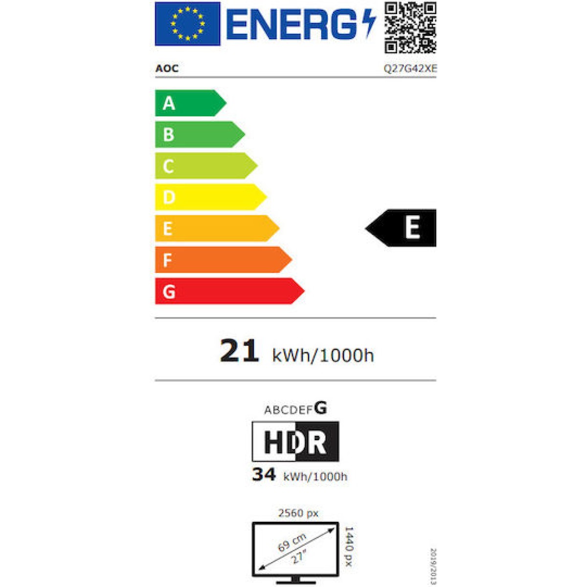 AOC Q27G42XE IPS HDR Monitor 27