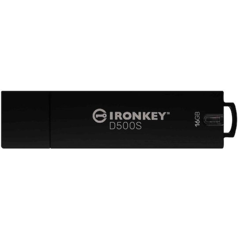 Kingston Ironkey D500s 16GB USB 3.2 Stick Μαύρο