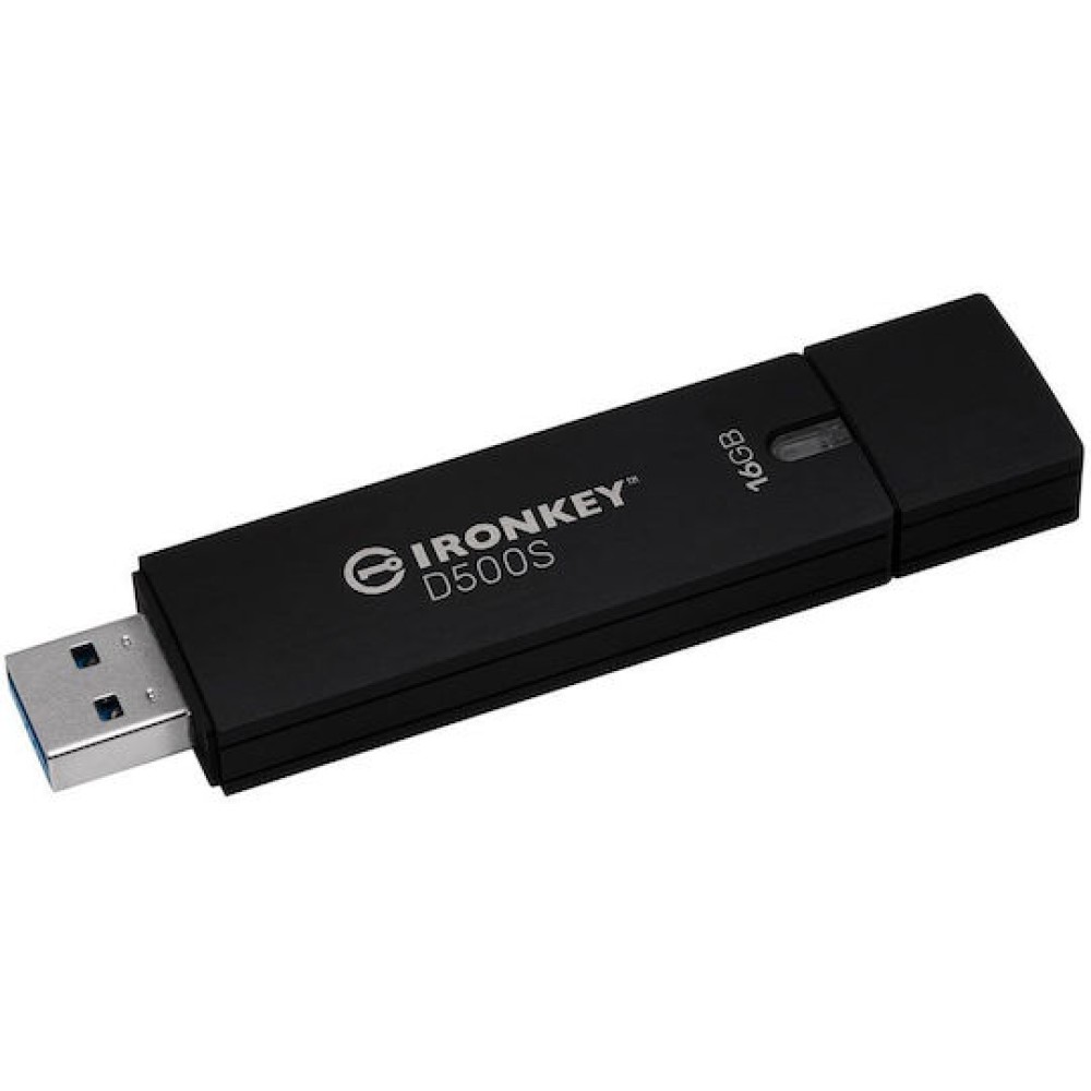 Kingston Ironkey D500s 16GB USB 3.2 Stick Μαύρο