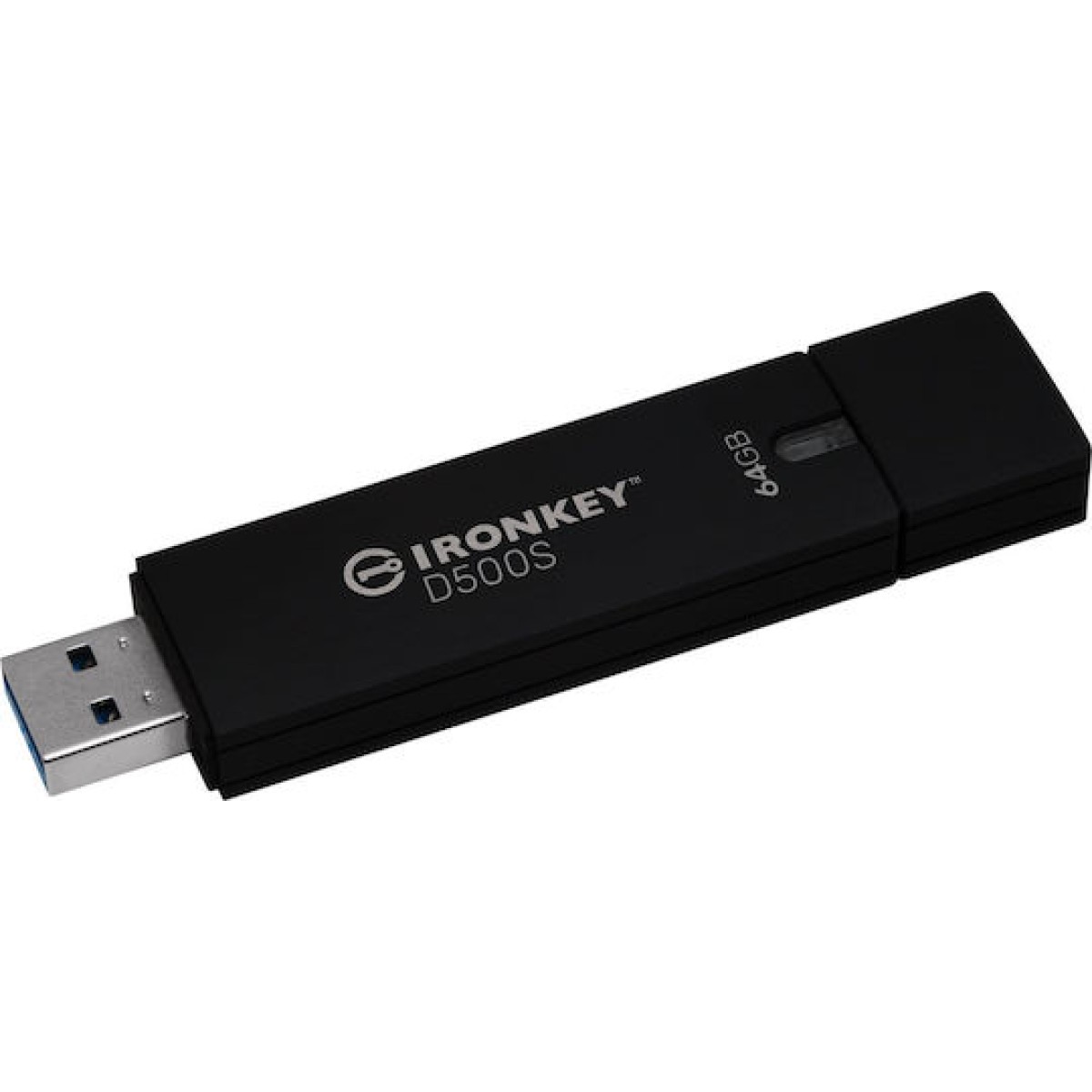 Kingston Ironkey D500s 64GB USB 3.2 Stick Μαύρο